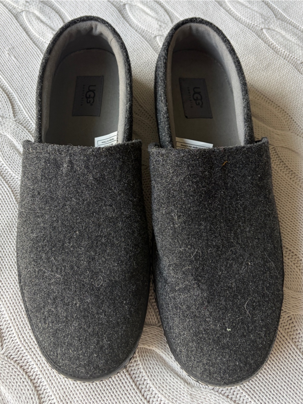 UGG Australia Reefton Wool Grey Men Loafers size 12